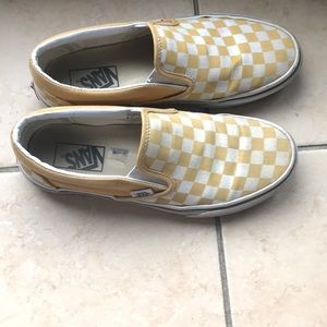 yellow checkered vans